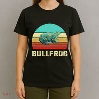 Vintage Retro Style Sunset Bullfrog T-Shirt thumb 4