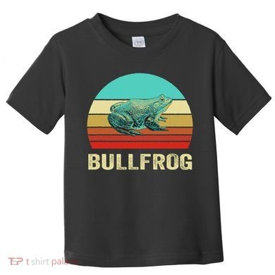Vintage Retro Style Sunset Bullfrog Toddler T-Shirt