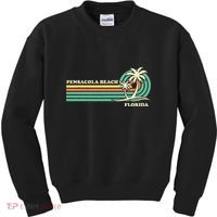 Vintage Retro Summer Vacation Florida Pensacola Beach Kids Sweatshirt thumb 0