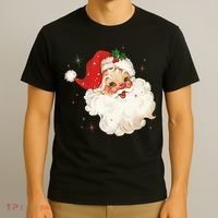 Vintage Retro Santa Christmas T-Shirt thumb 3
