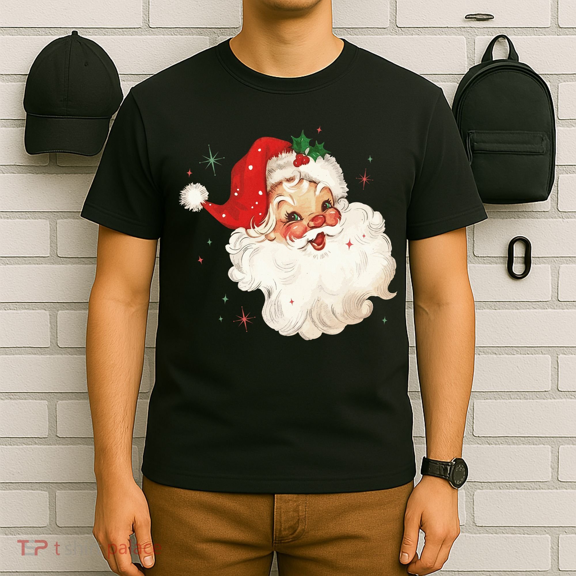 Vintage Retro Santa Christmas T-Shirt