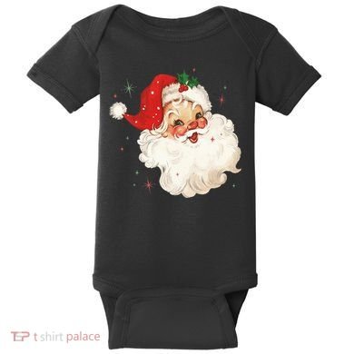 Vintage Retro Santa Christmas Baby Bodysuit