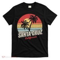 Vintage Retro Santa Cruz California Beach Sunset T-Shirt thumb 0