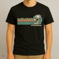 Vintage Retro Summer Vacation California La Jolla Beach T-Shirt thumb 3