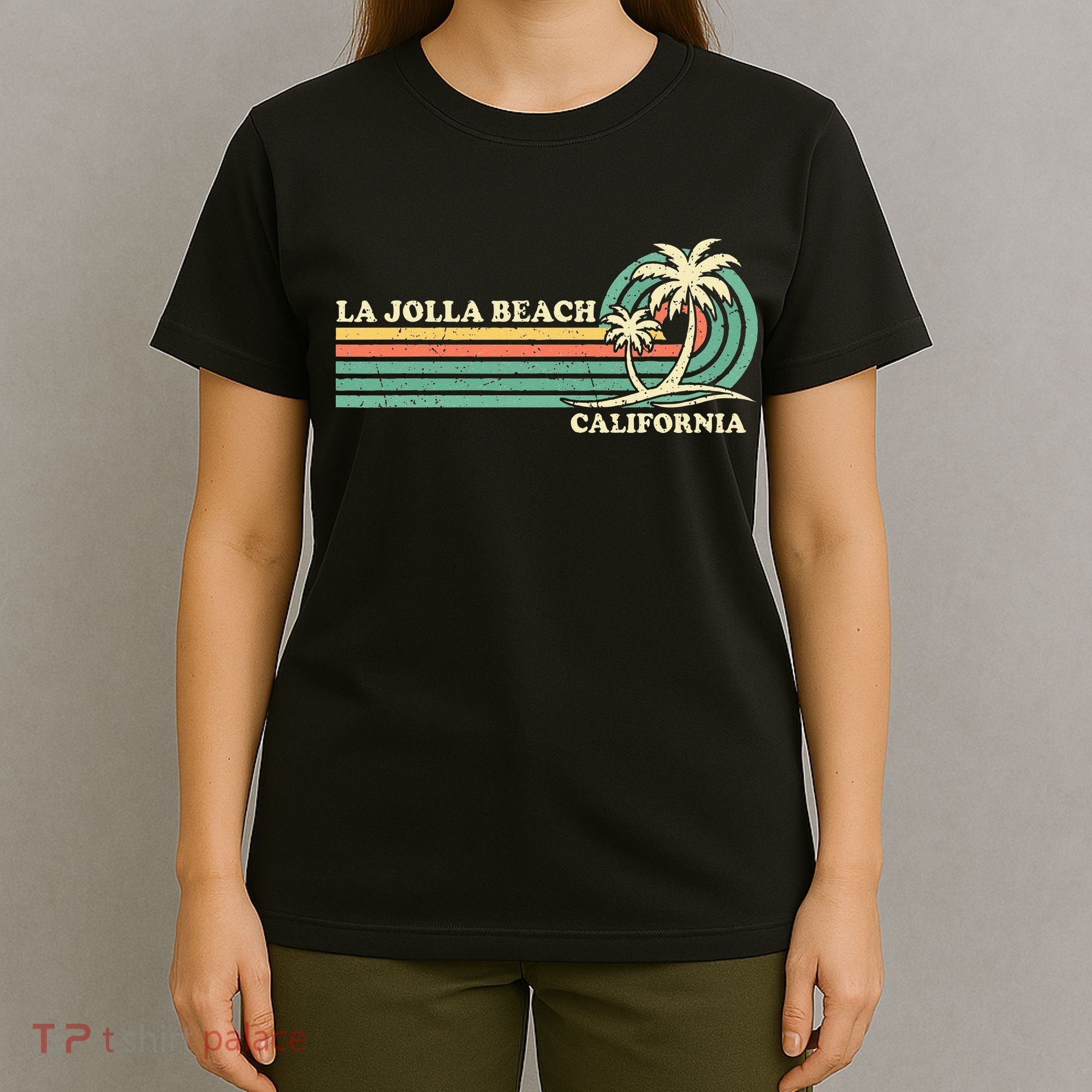 Vintage Retro Summer Vacation California La Jolla Beach T-Shirt