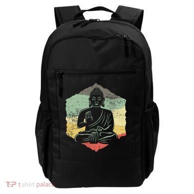 Vintage Retro Style Buddha Meditation Gift Design Idea Cool Gift Backpack