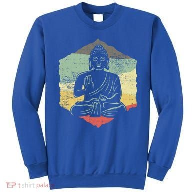 Vintage Retro Style Buddha Meditation Gift Design Idea Cool Gift Sweatshirt