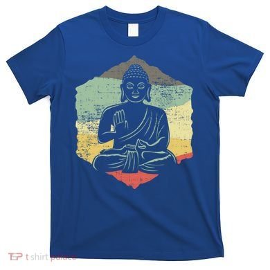 Vintage Retro Style Buddha Meditation Gift Design Idea Cool Gift T-Shirt