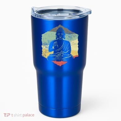 Vintage Retro Style Buddha Meditation Gift Design Idea Cool Gift Tumbler