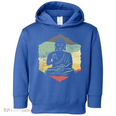 Vintage Retro Style Buddha Meditation Gift Design Idea Cool Gift Toddler Hoodie