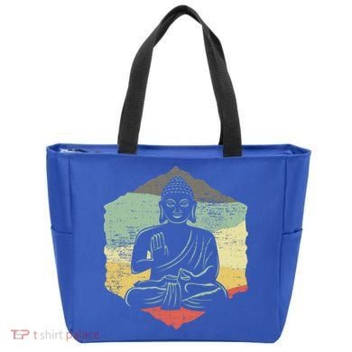 Vintage Retro Style Buddha Meditation Gift Design Idea Cool Gift Tote Bag