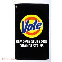 Vote Removes Stubborn Orange Stains Antitrump Golf Towel thumb 0