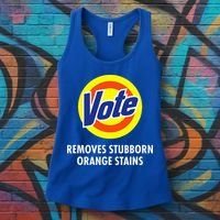 Vote Removes Stubborn Orange Stains Antitrump Women's Tank Top thumb 3