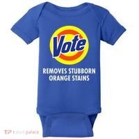 Vote Removes Stubborn Orange Stains Antitrump Baby Bodysuit thumb 0