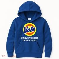 Vote Removes Stubborn Orange Stains Antitrump Kids Hoodie thumb 0