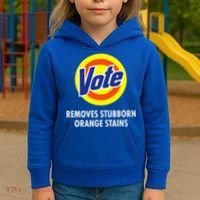 Vote Removes Stubborn Orange Stains Antitrump Kids Hoodie thumb 3