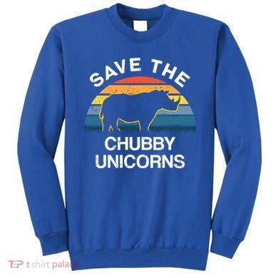 Vintage Retro Save The Chubby Unicorns Gift Sweatshirt