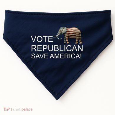 Vote Republican Save America USA-Made Doggie Bandana