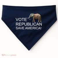 Vote Republican Save America USA-Made Doggie Bandana thumb 0