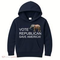 Vote Republican Save America Kids Hoodie thumb 0