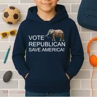 Vote Republican Save America Kids Hoodie thumb 2