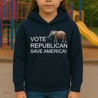 Vote Republican Save America Kids Hoodie thumb 3