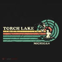Vintage Retro Summer Fishing Michigan Torch Lake T-Shirt thumb 7
