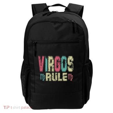 Virgos Rule September August Birthday Distressed Funny Gift Backpack