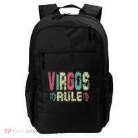 Virgos Rule September August Birthday Distressed Funny Gift Backpack thumb 0