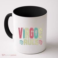 Virgos Rule September August Birthday Distressed Funny Gift Coffee Mug thumb 0