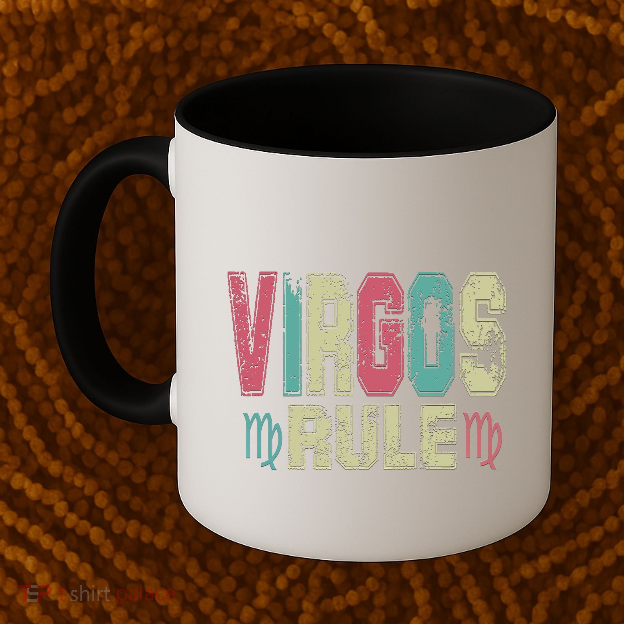 Virgos Rule September August Birthday Distressed Funny Gift Coffee Mug