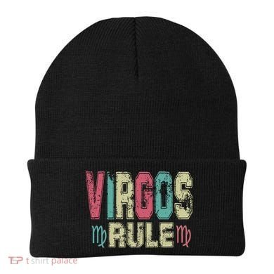 Virgos Rule September August Birthday Distressed Funny Gift Beanie
