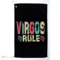 Virgos Rule September August Birthday Distressed Funny Gift Golf Towel thumb 0