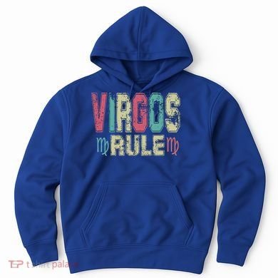 Virgos Rule September August Birthday Distressed Funny Gift Hoodie
