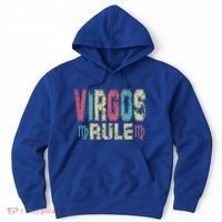 Virgos Rule September August Birthday Distressed Funny Gift Hoodie thumb 0