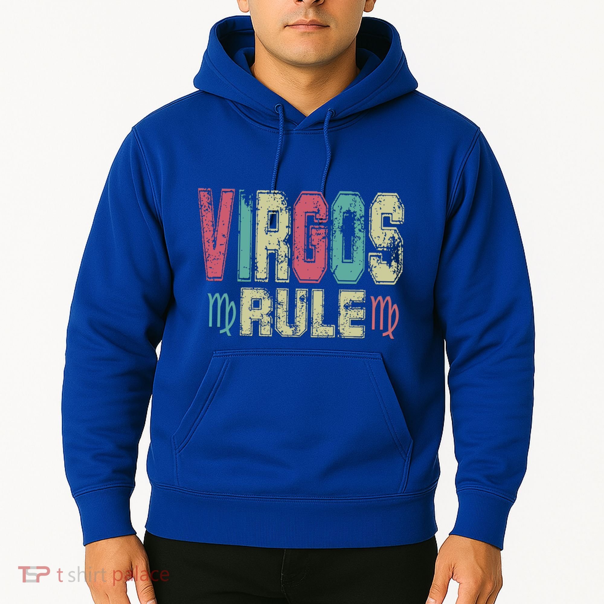Virgos Rule September August Birthday Distressed Funny Gift Hoodie