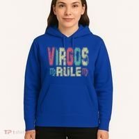 Virgos Rule September August Birthday Distressed Funny Gift Hoodie thumb 5