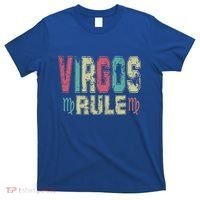 Virgos Rule September August Birthday Distressed Funny Gift T-Shirt thumb 0