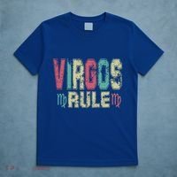 Virgos Rule September August Birthday Distressed Funny Gift T-Shirt thumb 5