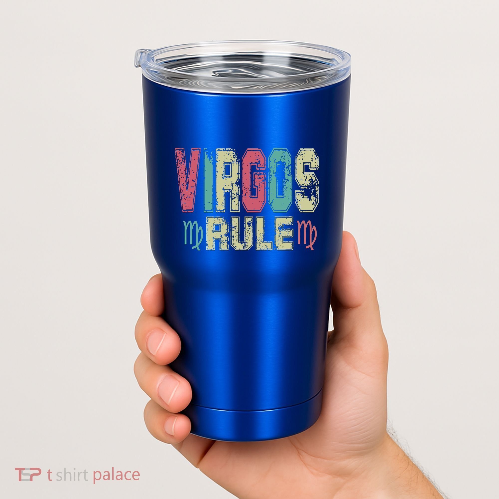 Virgos Rule September August Birthday Distressed Funny Gift Tumbler