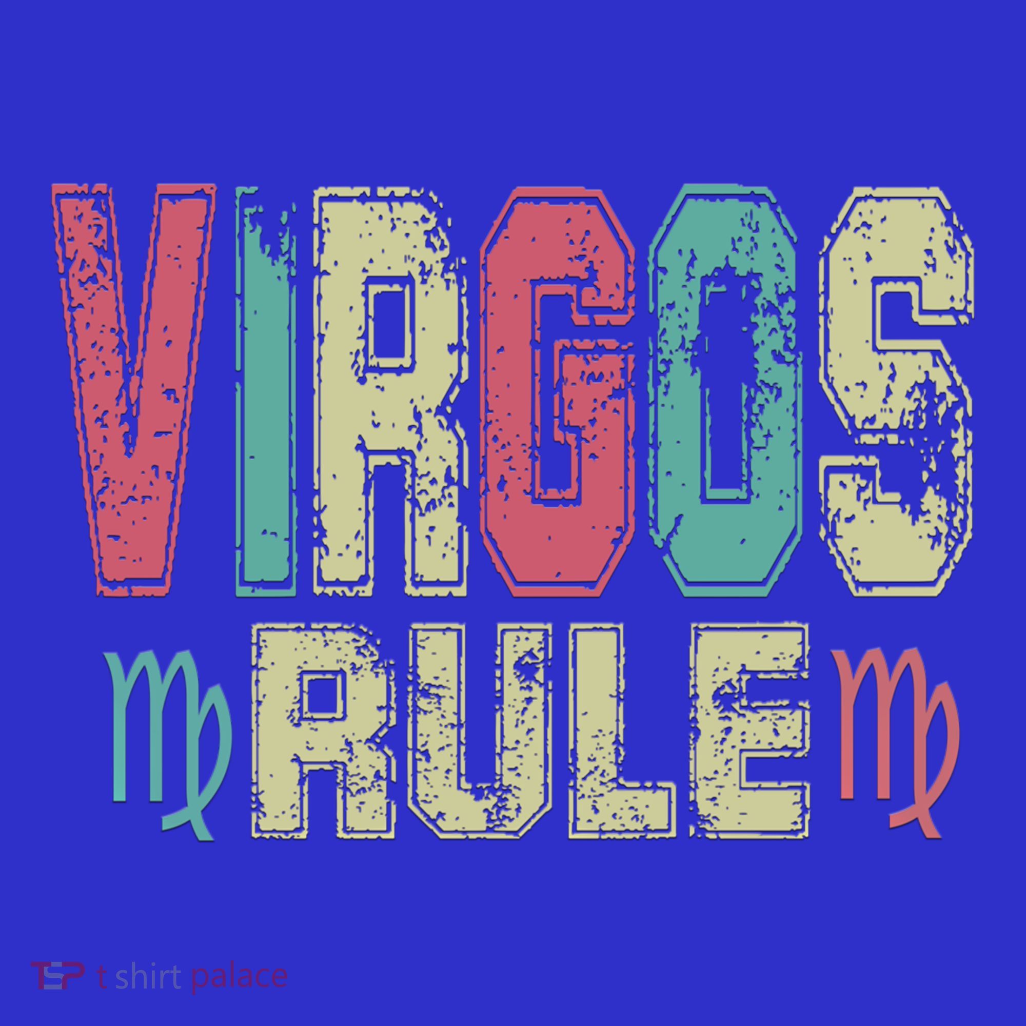 Virgos Rule September August Birthday Distressed Funny Gift Women's Tank Top