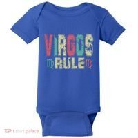 Virgos Rule September August Birthday Distressed Funny Gift Baby Bodysuit thumb 0
