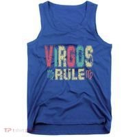 Virgos Rule September August Birthday Distressed Funny Gift Tank Top thumb 0