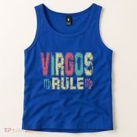 Virgos Rule September August Birthday Distressed Funny Gift Tank Top thumb 2
