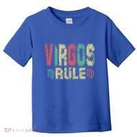Virgos Rule September August Birthday Distressed Funny Gift Toddler T-Shirt thumb 0