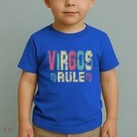 Virgos Rule September August Birthday Distressed Funny Gift Toddler T-Shirt thumb 2