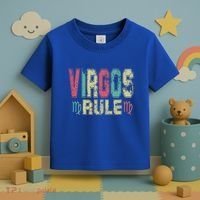 Virgos Rule September August Birthday Distressed Funny Gift Toddler T-Shirt thumb 3