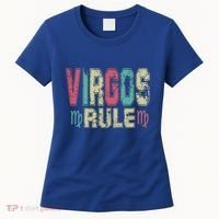 Virgos Rule September August Birthday Distressed Funny Gift Women's T-Shirt thumb 0