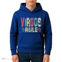Virgos Rule September August Birthday Distressed Funny Gift Kids Hoodie thumb 4