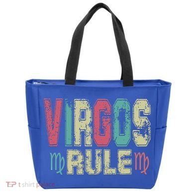 Virgos Rule September August Birthday Distressed Funny Gift Tote Bag